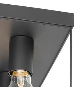 Minimalistisk taklampa svart 4-ljus fyrkantig - Kodi