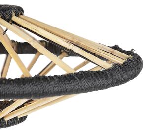 Orientalisk hänglampa bambu med svart 60 cm - Evalin