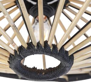 Orientalisk taklampa bambu med svart 60 cm - Evalin