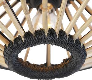 Orientalisk taklampa bambu med svart 46 cm - Evalin