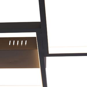 Taklampa svart inkl LED 3-stegs dimbar 5-ljus - Lejo