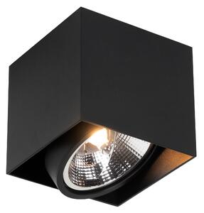 Design spot svart kvadrat AR111 - Box