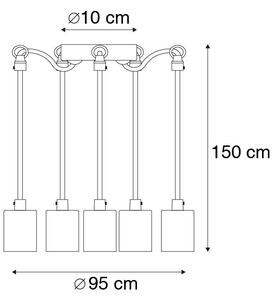 Modern hängande lampkrom - Cava 5