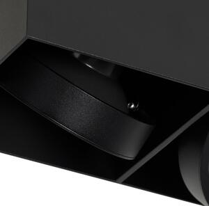 Design spot svart rektangulär AR111 2-light - Box