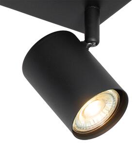 Modern taklampa svart 3-ljus justerbar rektangulär - Jeana