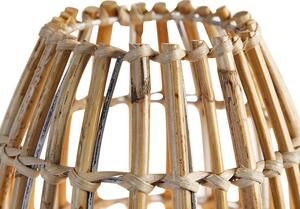 Lantlig bordslampa stativ bambu med vit - Canna Capsule