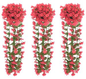 Konstgjorda girlanger 3 st rosor 85 cm