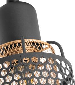Design taklampa svart med guld - Noud