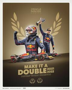 Konsttryck Max Verstappen - Make It A Double - 2022 F1® World Drivers' Champion, Automobilist