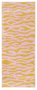 Woodcut Matta - Gul / Rosa 80x200