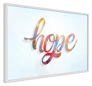 Inramad Poster / Tavla - Colourful Hope - 60x40 Guldram