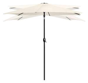 Fällbart parasoll för trädgårdsbalkong, justerbart, 210 cm, beige