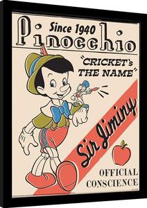 Inramad poster Pinocchio - Cricket‘s The Name