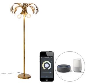Smart vloerlamp goud 2-lichts incl. Wifi G95 - Botanica