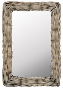 Spegel i korgmaterial 40x60 cm brun
