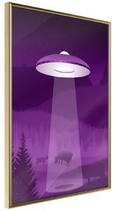 Inramad Poster / Tavla - Flying Saucer - 20x30 Guldram