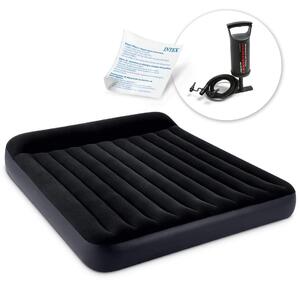 Uppblåsbar madrass 203x183x25 cm med INTEX 64144 kolvpump