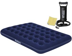 Uppblåsbar madrass 191x132x22 cm med kolvpump Bestway 67002