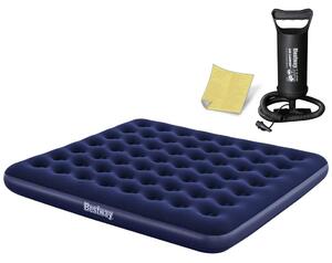 Uppblåsbar madrass 203x183x22 cm med kolvpump Bestway 67004