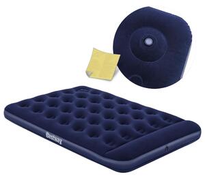 Uppblåsbar madrass 191x137x28 cm med inbyggd fotpump Bestway 67225