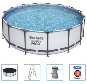 Bestway Pool Steel Pro MAX med tillbehör rund 457x122 cm