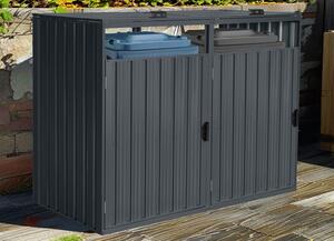 Hölje för 2 st 120l eller 240l papperskorgar Alabama CoverTech antracit