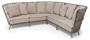 Hörnsoffa lounge Jet Set, sh. 22 cm, beige