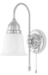 Ahlström vägglampa nickel/vit