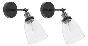 Lovataia Vägglampa 2 st E27 - Svart