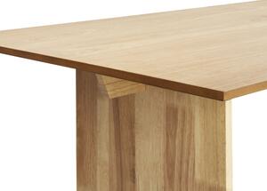 Matbord Ljust trä MDF Gummiträ 180 x 90 cm Träben Rektangulär fanerad skiva Naturlig yta Minimalistiskt skandinaviskt kök Beliani