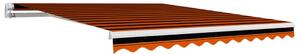 Markisduk orange och brun 300x250 cm