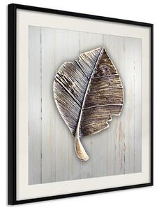 Inramad Poster / Tavla - Metal Leaf - 50x50 Svart ram