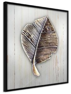 Inramad Poster / Tavla - Metal Leaf - 20x20 Svart ram