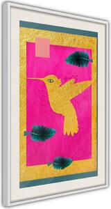 Inramad Poster / Tavla - Native American Hummingbird - 20x30 Vit ram med passepartout