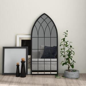 Spegel svart 100x45 cm järn för inomhusbruk