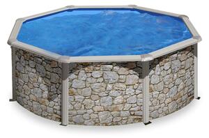 Planet Pool Poolset Stenimitation rund Ø350, H120 cm - Ø350 H120 cm