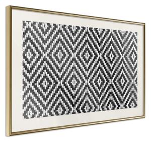 Inramad Poster / Tavla - Moving Pattern - 45x30 Guldram