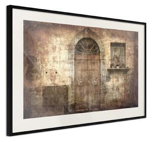 Inramad Poster / Tavla - Mysterious Door - 90x60 Svart ram