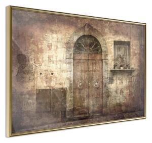 Inramad Poster / Tavla - Mysterious Door - 30x20 Guldram