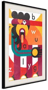 Inramad Poster / Tavla - Colourful Thoughts - 20x30 Svart ram med passepartout