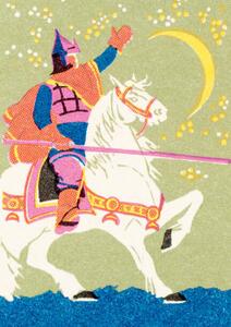 Illustration Knight on a white horse, CSA Images