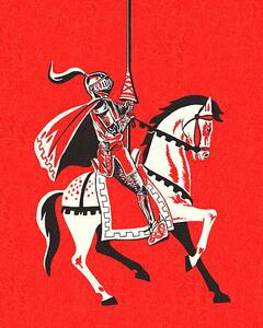 Illustration Knight Riding a Horse, CSA Images