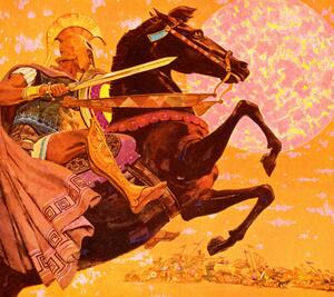 Illustration Roman Soldier on Horseback, CSA-Printstock