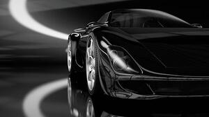 Illustration Black Sports Car, mevans