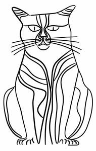 Illustration Line Cat, Justyna Jaszke
