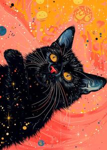 Illustration Candy Cat the Star I, Justyna Jaszke, (30 x 40 cm)