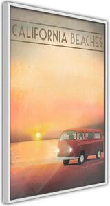 Inramad Poster / Tavla - Old Bus - 40x60 Guldram med passepartout