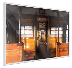 Inramad Poster / Tavla - Train from the Past - 45x30 Guldram med passepartout