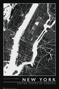 Poster, Affisch New York - City Map, (61 x 91.5 cm)