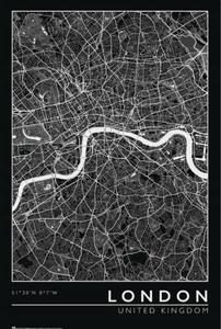 Poster, Affisch London - City Map, (61 x 91.5 cm)
